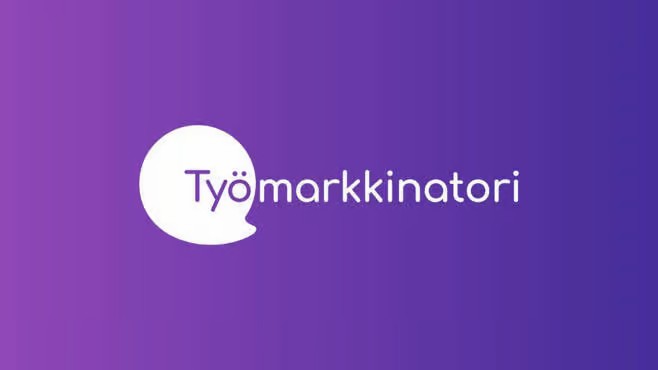 Työmarkkinatorin logo violetilla taustalla.